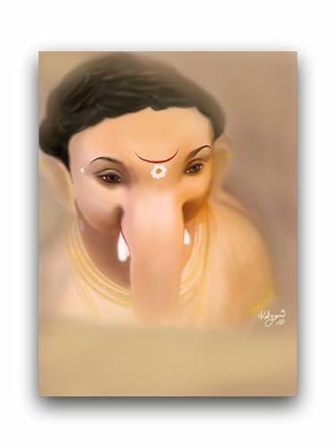 Art to Doors | Shree Ganesha | Artist Kalyani Wankhede | Vertical | Art Prints | Home Decor | Wall Art | Gift Items | Canvas Frame