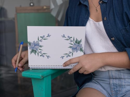 Art to Doors | Bluebell Bloom | Spiral Notebooks | A5 Size Paper | 120 Pages | 70 GSM Paper | Attractive Cover Designs