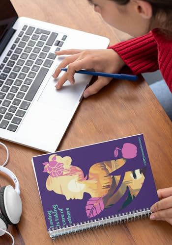 Art to Doors | Loving Is Taking Care | Spiral Notebooks | A5 Size Paper | 120 Pages | 70 GSM Paper | Attractive Cover Designs