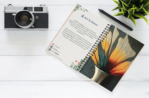 Art to Doors | Liquid Bloom | Spiral Notebooks | A5 Size Paper | 120 Pages | 70 GSM Paper | Attractive Cover Designs