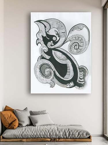 Art to Doors | Ganesh Mandala Art | Artist Jhankar Agarwal | Vertical | Art Prints | Home Decor | Wall Art | Gift Items | Canvas Frame