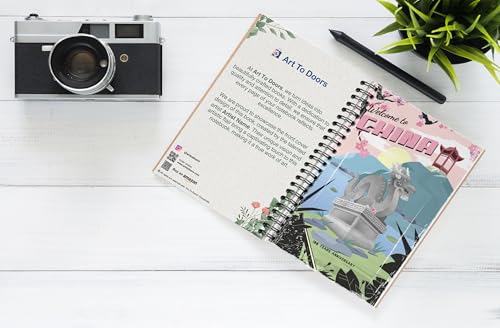 Art to Doors | Welcome To China | Spiral Notebooks | A5 Size Paper | 120 Pages | 70 GSM Paper | Attractive Cover Designs