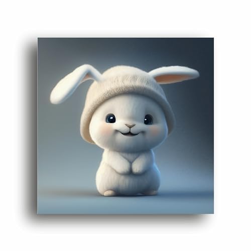 Art to Doors Bunny Serenity: Whimsical Canvas Print - Perfect for Animal Lovers & Nursery Decor! | Personalized Gift For Anniversary, Birthday, Wedding, Home Decor