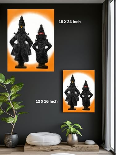 Art to Doors | Vitthal Rakhumai Idol | Artist Kalyani Wankhede | Vertical | Art Prints | Home Decor | Wall Art | Gift Items | Canvas Frame