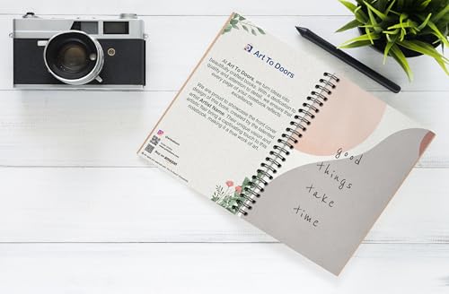 Art to Doors | Good things take time | Spiral Notebooks | A5 Size Paper | 120 Pages | 70 GSM Paper | Attractive Cover Designs