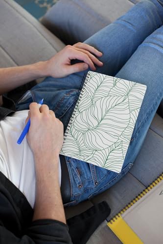 Art to Doors | Banana Leaf Outline | Spiral Notebooks | A5 Size Paper | 120 Pages | 70 GSM Paper | Attractive Cover Designs