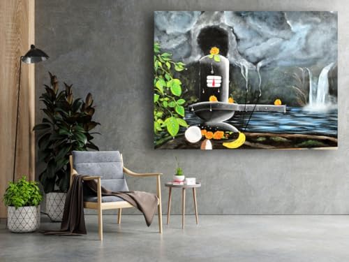Art to Doors | The Shiva Linga | Artist Sudesh Kundley | Horizontal | Art Prints | Home Decor | Wall Decor | Gift Items | Wall Art