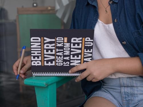 Art to Doors | Mom Never Gives Up | Spiral Notebooks | A5 Size Paper | 120 Pages | 70 GSM Paper | Attractive Cover Designs