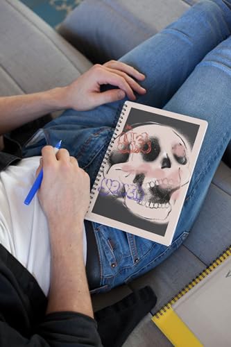 Art to Doors | Skull Graffiti | Spiral Notebooks | A5 Size Paper | 120 Pages | 70 GSM Paper | Attractive Cover Designs
