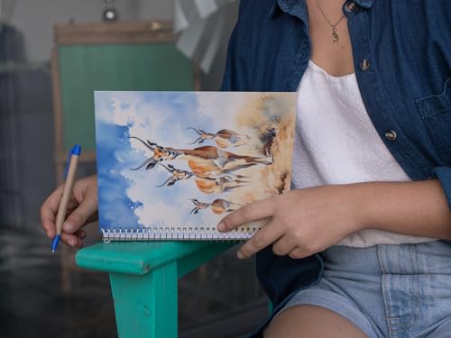Art to Doors | Savannah Stroll | Spiral Notebooks | A5 Size Paper | 120 Pages | 70 GSM Paper | Attractive Cover Designs