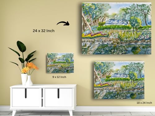 Art to Doors| A Hideout In The Nala Park, Pune| Artist Hubert Braganza| Rectangle | Art Print | Home Decor | Wall Decor | Gift Items | Canvas Frame