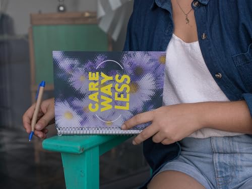 Art to Doors | Care Way Less | Spiral Notebooks | A5 Size Paper | 120 Pages | 70 GSM Paper | Attractive Cover Designs