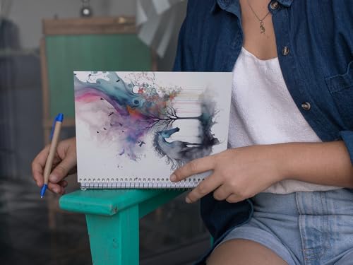 Art to Doors | Power of the Horse | Spiral Notebooks | A5 Size Paper | 120 Pages | 70 GSM Paper | Attractive Cover Designs