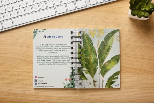 Art to Doors | Gold Leaf Painting | Artist Jhankar Agarwal | Spiral Notebooks | A5 Size Paper | 120 Pages | 70 GSM Paper | Attractive Cover Designs | Soft Cover | Notebooks for College Students
