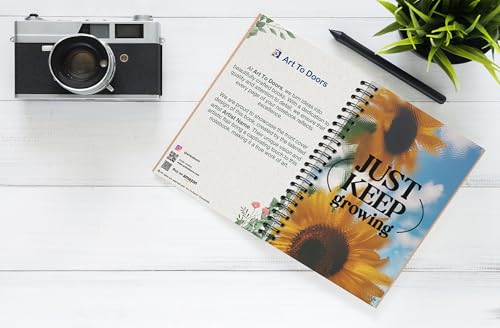 Art to Doors | Just Keep Growing | Spiral Notebooks | A5 Size Paper | 120 Pages | 70 GSM Paper | Attractive Cover Designs