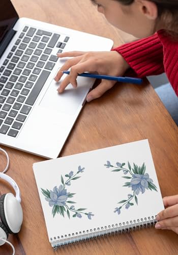 Art to Doors | Bluebell Bloom | Spiral Notebooks | A5 Size Paper | 120 Pages | 70 GSM Paper | Attractive Cover Designs