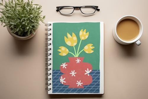 Art to Doors | Polka Dot Blooms | Spiral Notebooks | A5 Size Paper | 120 Pages | 70 GSM Paper | Attractive Cover Designs