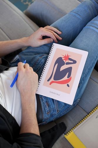 Art to Doors | Colorful Soul | Spiral Notebooks | A5 Size Paper | 120 Pages | 70 GSM Paper | Attractive Cover Designs