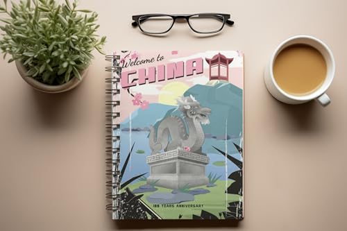 Art to Doors | Welcome To China | Spiral Notebooks | A5 Size Paper | 120 Pages | 70 GSM Paper | Attractive Cover Designs