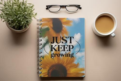 Art to Doors | Just Keep Growing | Spiral Notebooks | A5 Size Paper | 120 Pages | 70 GSM Paper | Attractive Cover Designs