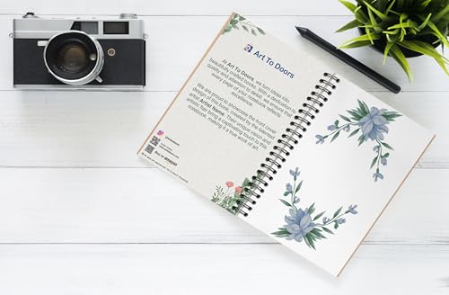 Art to Doors | Bluebell Bloom | Spiral Notebooks | A5 Size Paper | 120 Pages | 70 GSM Paper | Attractive Cover Designs