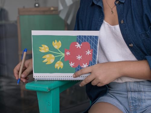 Art to Doors | Polka Dot Blooms | Spiral Notebooks | A5 Size Paper | 120 Pages | 70 GSM Paper | Attractive Cover Designs