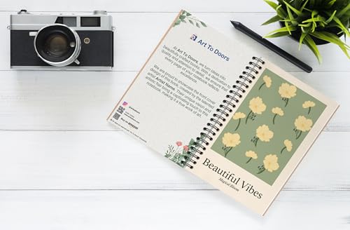 Art to Doors | Beautiful Vibes | Spiral Notebooks | A5 Size Paper | 120 Pages | 70 GSM Paper | Attractive Cover Designs