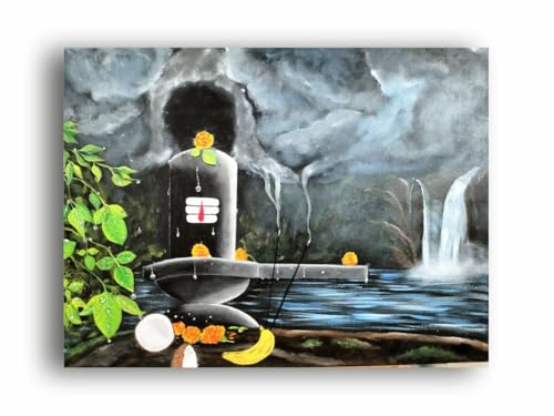 Art to Doors | The Shiva Linga | Artist Sudesh Kundley | Horizontal | Art Prints | Home Decor | Wall Decor | Gift Items | Wall Art
