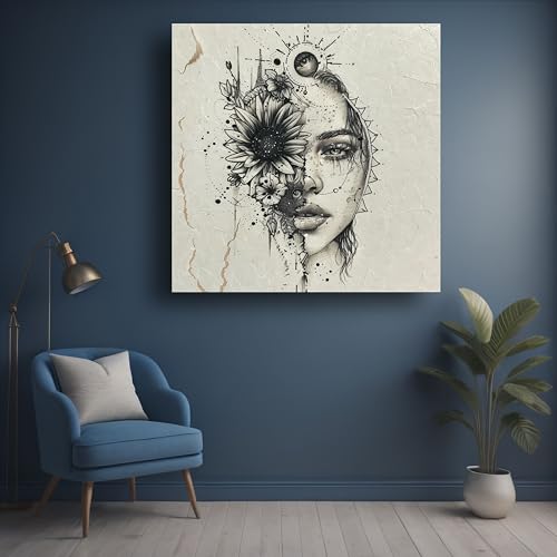 Art to Doors | Sunflower Soul | Square | Art Print | Home Decor | Wall Decor | Gifts for Women | Gifts for Men | Canvas Frame |