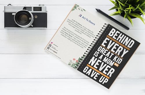 Art to Doors | Mom Never Gives Up | Spiral Notebooks | A5 Size Paper | 120 Pages | 70 GSM Paper | Attractive Cover Designs