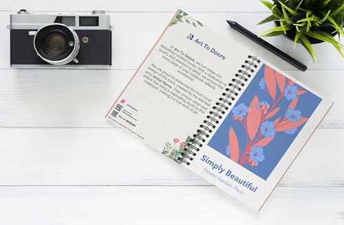Art to Doors | Simply Beautiful | Spiral Notebooks | A5 Size Paper | 120 Pages | 70 GSM Paper | Attractive Cover Designs