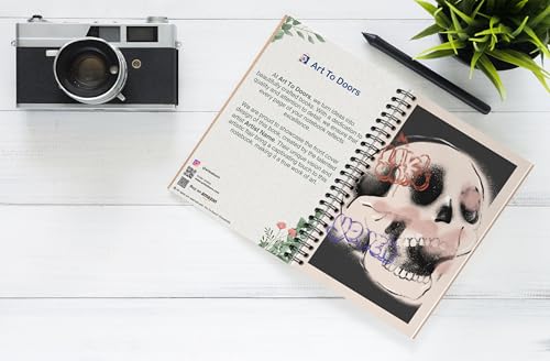 Art to Doors | Skull Graffiti | Spiral Notebooks | A5 Size Paper | 120 Pages | 70 GSM Paper | Attractive Cover Designs