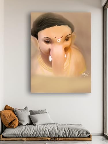 Art to Doors | Shree Ganesha | Artist Kalyani Wankhede | Vertical | Art Prints | Home Decor | Wall Art | Gift Items | Canvas Frame