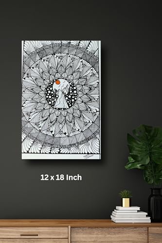 Art to Doors | Mandala | Artist Mosam Parekh | Vertical | Art Prints | Home Decor | Wall Art | Gift Items | Canvas Frame