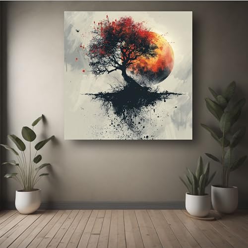 Art to Doors | Tree Under Moonlight Art | Square | Art Print | Home Decor | Wall Decor | Gifts for Women | Gifts for Men | Gift Items | Wall Art