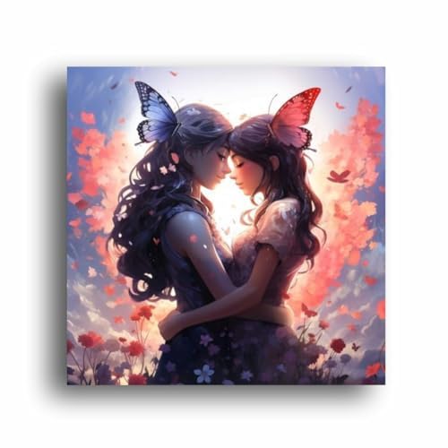 Art to Doors Girl Bond: Empowering Feminine Strength - Stunning for Modern Deco | Personalized Gift For Anniversary, Birthday, Wedding, Home Décor