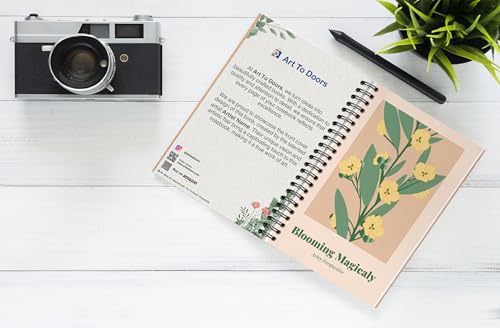 Art to Doors | Blooming Magically | Spiral Notebooks | A5 Size Paper | 120 Pages | 70 GSM Paper | Attractive Cover Designs