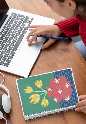 Art to Doors | Polka Dot Blooms | Spiral Notebooks | A5 Size Paper | 120 Pages | 70 GSM Paper | Attractive Cover Designs