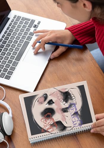 Art to Doors | Skull Graffiti | Spiral Notebooks | A5 Size Paper | 120 Pages | 70 GSM Paper | Attractive Cover Designs