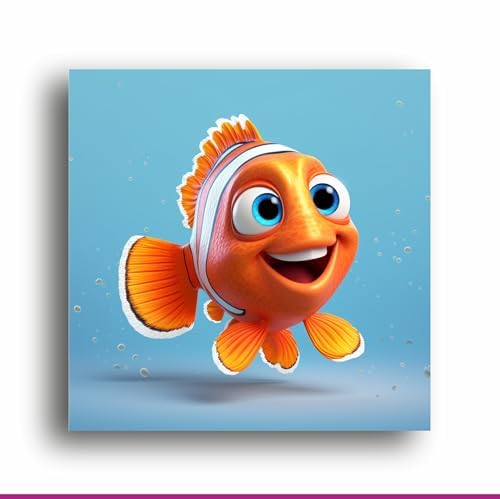 Art to Doors Captivating Nemo: Stunning Canvas Print Illustration for Underwater Enthusiasts! | Personalized Gift For Anniversary, Birthday, Wedding, | Wall Frames For Home