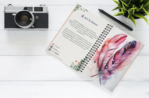 Art to Doors | The Gentle Touch of Art | Spiral Notebooks | A5 Size Paper | 120 Pages | 70 GSM Paper | Attractive Cover Designs