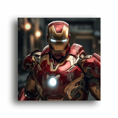 Art to Doors Marvelous Iron Man: Stunning Canvas Print Illustration of the Iconic Suit, Perfect for Superhero Fan | Personalized Gift For Anniversary, Birthday, Wedding, Home Decor