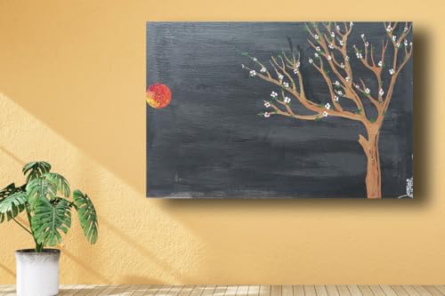 Art to Doors | Rajaneegandha | Artist Ajay Pratap Singh Rathore | Rectangle | Art Print | Home Decor | Wall Decor | Gift Items | Canvas Frame