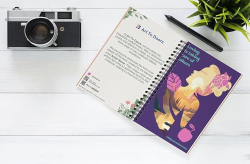 Art to Doors | Loving Is Taking Care | Spiral Notebooks | A5 Size Paper | 120 Pages | 70 GSM Paper | Attractive Cover Designs