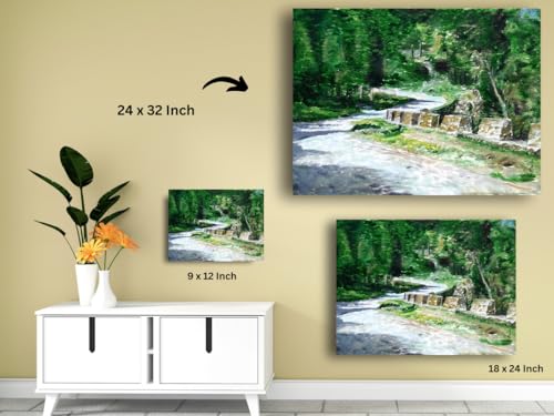 Art to Doors | The Road | Artist Ranju Patar | Rectangle | Art Print | Home Decor | Wall Decor | Gift Items | Canvas Frame