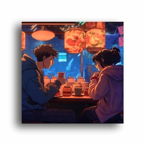 Art to Doors Japanese Dining Delight: Canvas Print - Elevate Your Decor with Elegant Dinner Scenes! | Personalized Gift For Anniversary, Birthday, Wedding