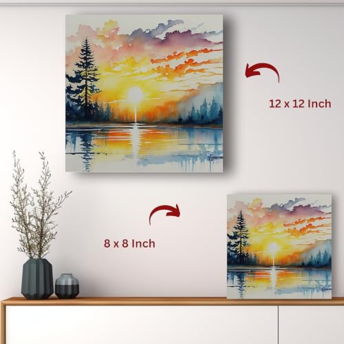 Art to Doors | Golden Hour Serenity | Square | Art Print | Home Decor | Wall Decor | Gifts for Women | Gifts for Men | Wall Art |
