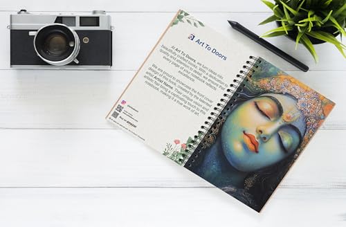 Art to Doors | Soulful Krishna | Spiral Notebooks | A5 Size Paper | 120 Pages | 70 GSM Paper | Attractive Cover Designs