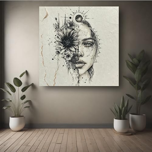 Art to Doors | Sunflower Soul | Square | Art Print | Home Decor | Wall Decor | Gifts for Women | Gifts for Men | Canvas Frame |