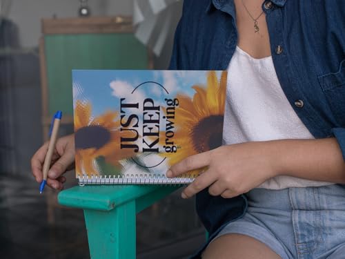 Art to Doors | Just Keep Growing | Spiral Notebooks | A5 Size Paper | 120 Pages | 70 GSM Paper | Attractive Cover Designs